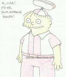 Ralph from Lisa's dream, fineliner and colour pencil