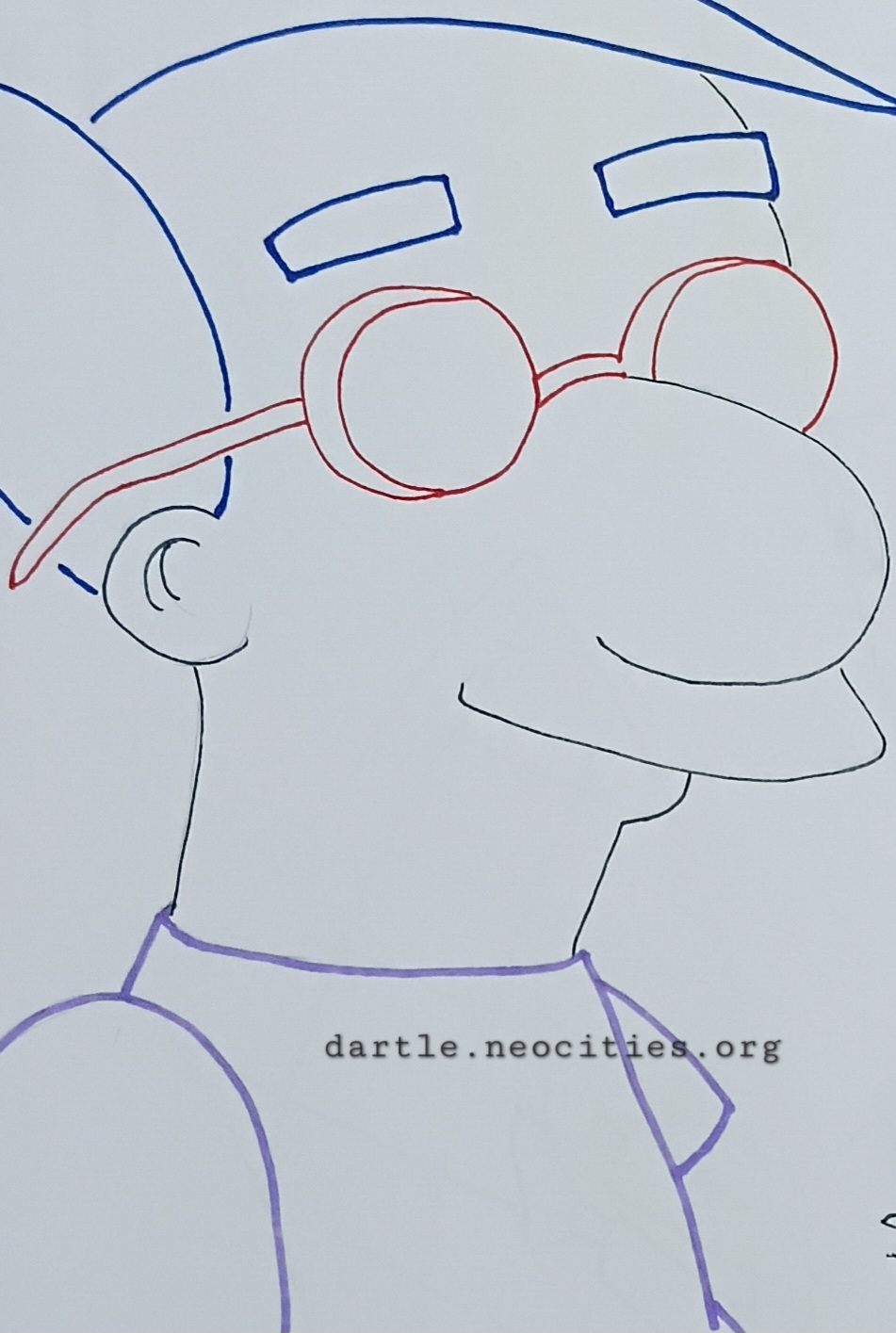 felt tip drawing of Millhouse